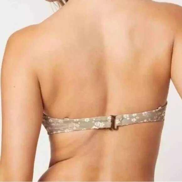 Andie Swim The Bora Bora Top Ditsy Floral Olive Eco Nylon Size Small - Picture 8 of 10